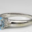 Blue Topaz & Diamond Ring | 0.40ct, 0.02ctw | SZ 6.5 | on Sale