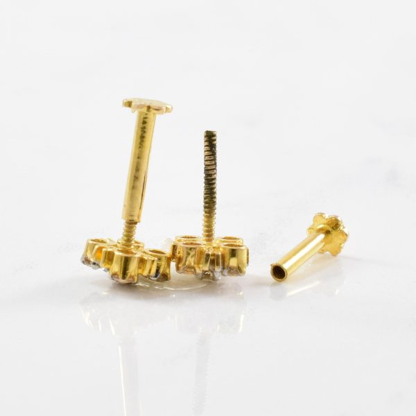 Diamond Screw On Flat Back Stud Earrings | 0.20ctw | Supply