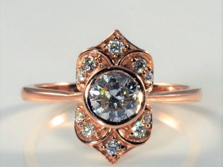 Bespoke  Bezel Set Diamond Engagement Ring | 0.93ctw | SZ 7.5 | Online