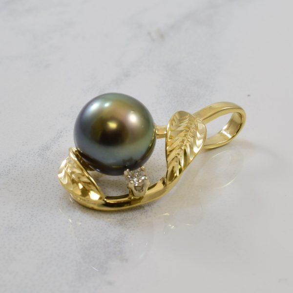 Tahitian Pearl & Diamond Pendant | 5.50ct, 0.05ct | Online