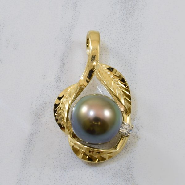 Tahitian Pearl & Diamond Pendant | 5.50ct, 0.05ct | Online