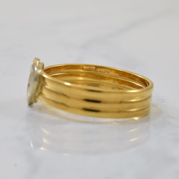 Bypass Banded Heart Ring | SZ 5.25 | Online now