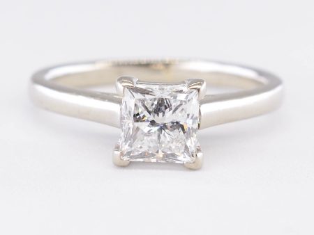 GIA Certified Solitaire Princess Diamond Engagement Ring | 1.01ct SI1 E | SZ 5.25 | Online