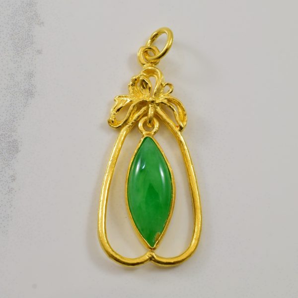 Marquise Cut Jadeite Pear Drop Pendant | 1.95ct | Cheap