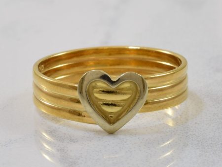 Bypass Banded Heart Ring | SZ 5.25 | Online now