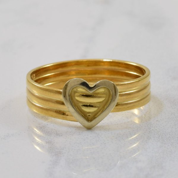 Bypass Banded Heart Ring | SZ 5.25 | Online now