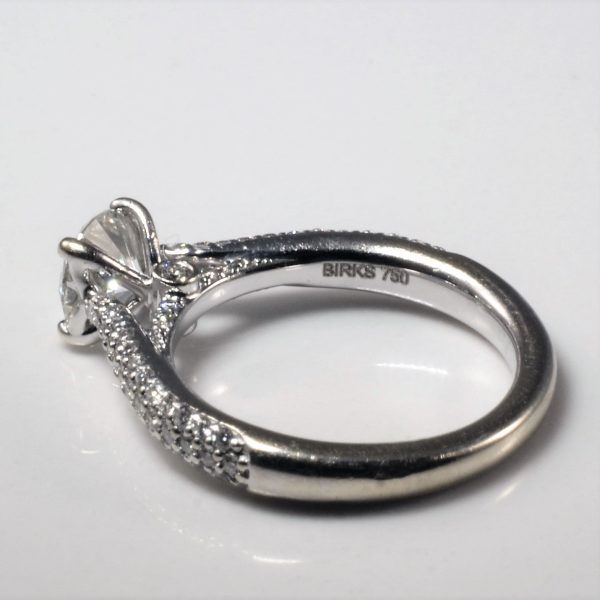 Birks  Pave Diamond Engagement Ring | 1.50ctw | SZ 4 | For Cheap