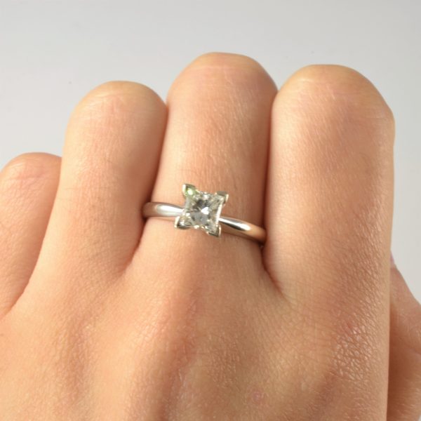 High Set Princess Diamond Solitaire Engagement Ring | 1.00ct | SZ 7 | Discount