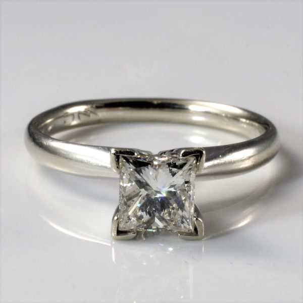 High Set Princess Diamond Solitaire Engagement Ring | 1.00ct | SZ 7 | Discount