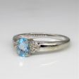 Blue Topaz & Diamond Ring | 0.40ct, 0.02ctw | SZ 6.5 | on Sale