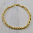 18k Yellow Gold Diamond Cut Bead Bracelet | 7.5  | Online Hot Sale