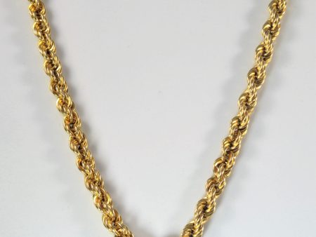 10k Yellow Gold Rope Chain | 28  | Hot on Sale