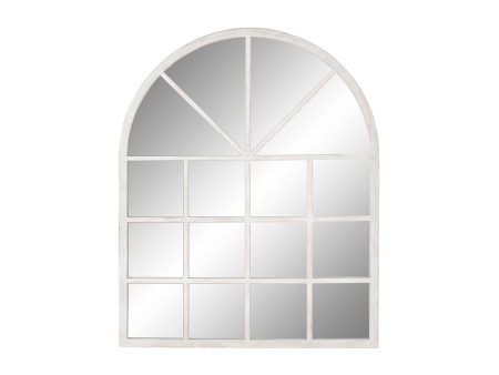 Wall mirror Home ESPRIT White Fir Mirror Neoclassical Window 150 x 3,5 x 186 cm Fashion