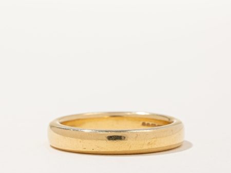 18k Yellow Gold Wedding Band | SZ 9 | For Sale