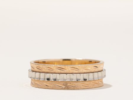 1930s Two Tone Gold Band | SZ 8.5 | Online Hot Sale