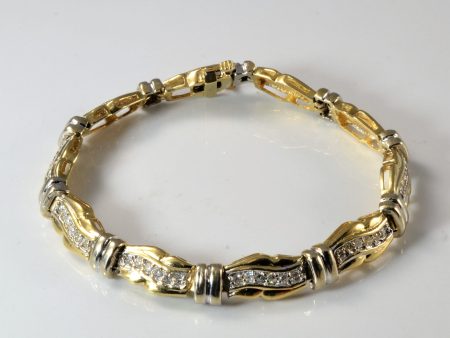 14k Yellow Gold Diamond Bracelet | 1.20ctw | on Sale