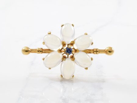 Wordley, Allsopp, and Bliss  Vintage Sapphire & Moonstone Brooch | 0.13ct, 10.50ctw | Online