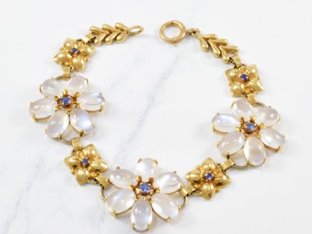 Wordley, Allsopp, and Bliss  Sapphire & Moonstone Bracelet | 0.65ctw, 31.50ctw | 8  | on Sale