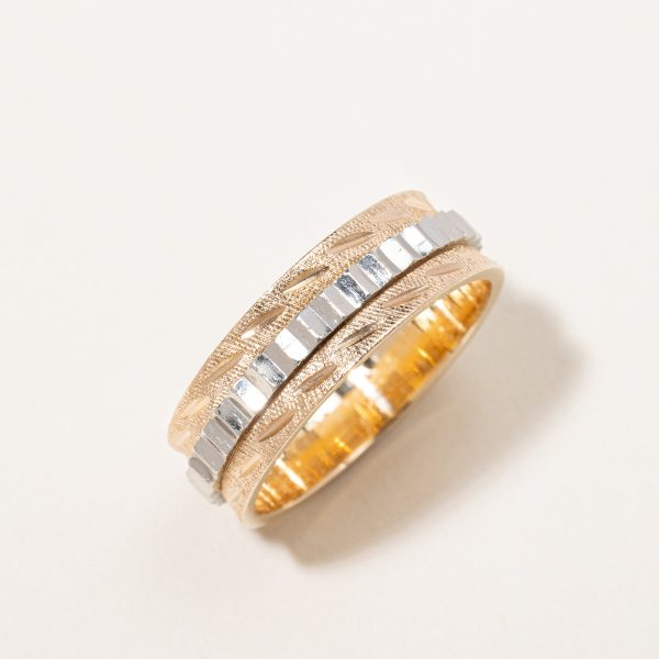 1930s Two Tone Gold Band | SZ 8.5 | Online Hot Sale