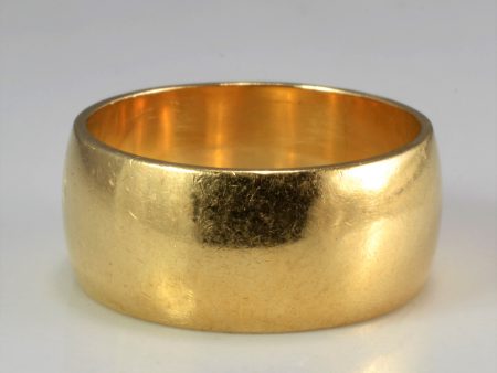 14K Gold Plain Wide Band | SZ 7 | Hot on Sale