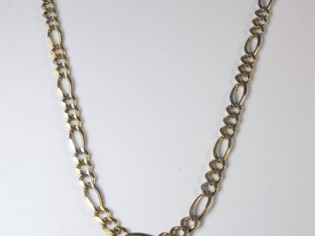 10k Two Tone Figaro Chain | 24  | For Discount