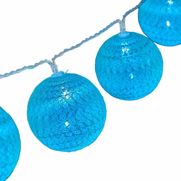 Wreath of LED Balls Ø 6 cm 2 m Turquoise Online