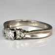 Concave Tapered Platinum Engagement Ring | 0.33 ctw, SZ 6.75 | Cheap