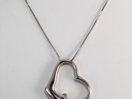 18k Diamond Heart Necklace | 16  | Supply