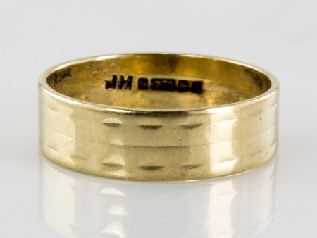 1862  Victorian Yellow Gold Band | SZ 6.5 | Online Hot Sale