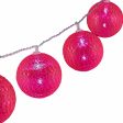 Wreath of LED Balls Ø 6 cm Dark pink 2 m Online Hot Sale