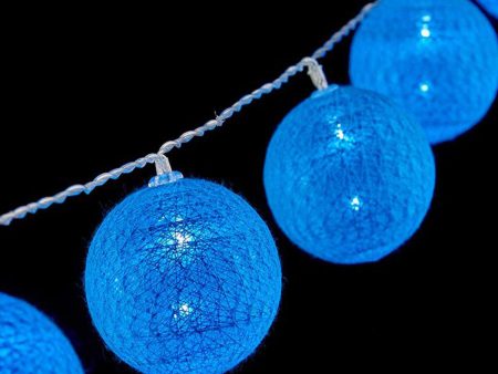 Wreath of LED Balls Ø 6 cm Blue 2 m Sale