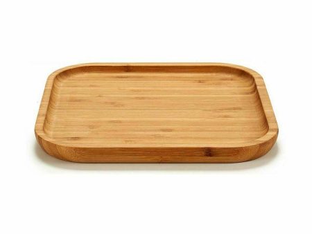 Snack tray Squared Brown Bamboo 20 x 1,5 x 20 cm (12 Units) Online Sale