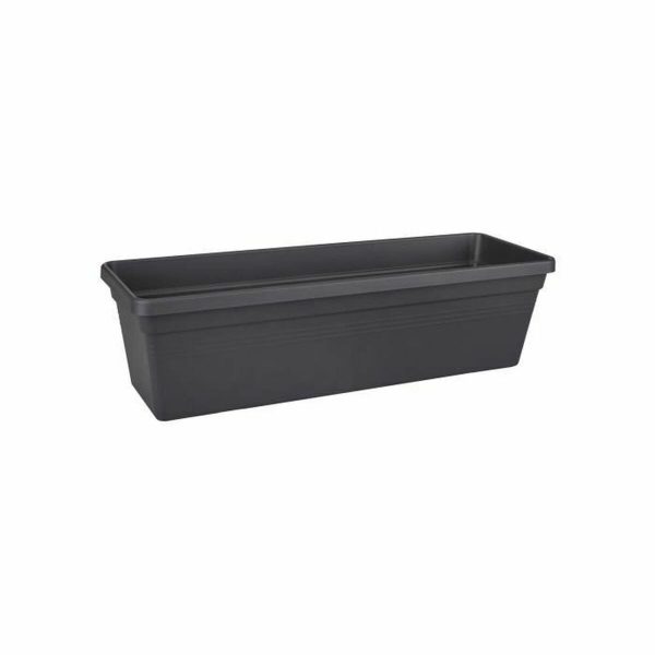 Plant pot Elho Balcony Black Plastic Squared on Sale