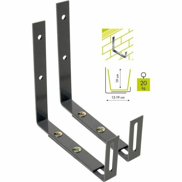 Jardiniere Support Garden ID Wall Hook Black For Cheap