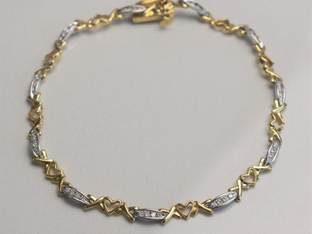 XO Diamond Heart Bracelet | 0.25ctw | 7.5  | Discount