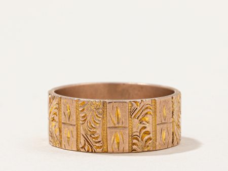 1890 s Hand Carved Band | SZ 6.75 | For Discount