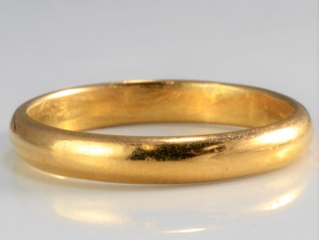 1854 Birmingham Hallmarked Victorian Era 22k Gold Band | SZ 7.5 | Hot on Sale