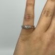 Concave Tapered Platinum Engagement Ring | 0.33 ctw, SZ 6.75 | Cheap