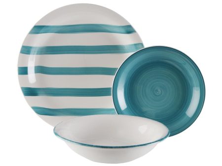 Tableware Versa Blue 26,5 x 26,5 cm 18 Pieces Fashion