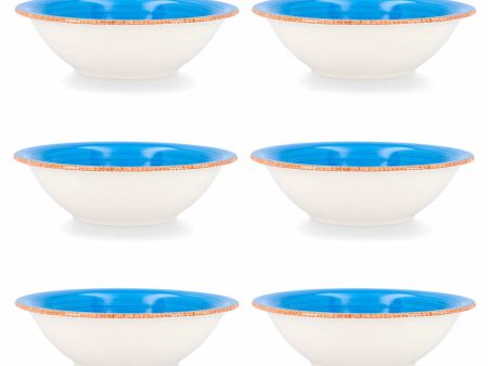 Bowl Quid Vita Blue Ceramic 6 Units (18 cm) Discount