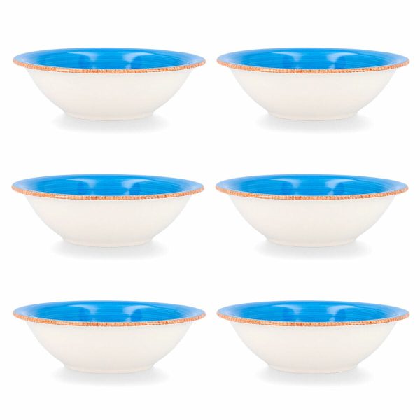 Bowl Quid Vita Blue Ceramic 6 Units (18 cm) Discount