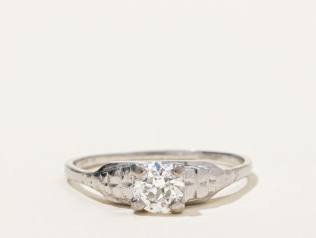 1920s Transitional Cut Diamond Engagement Ring | 0.45ct | SZ 4.75 | For Sale